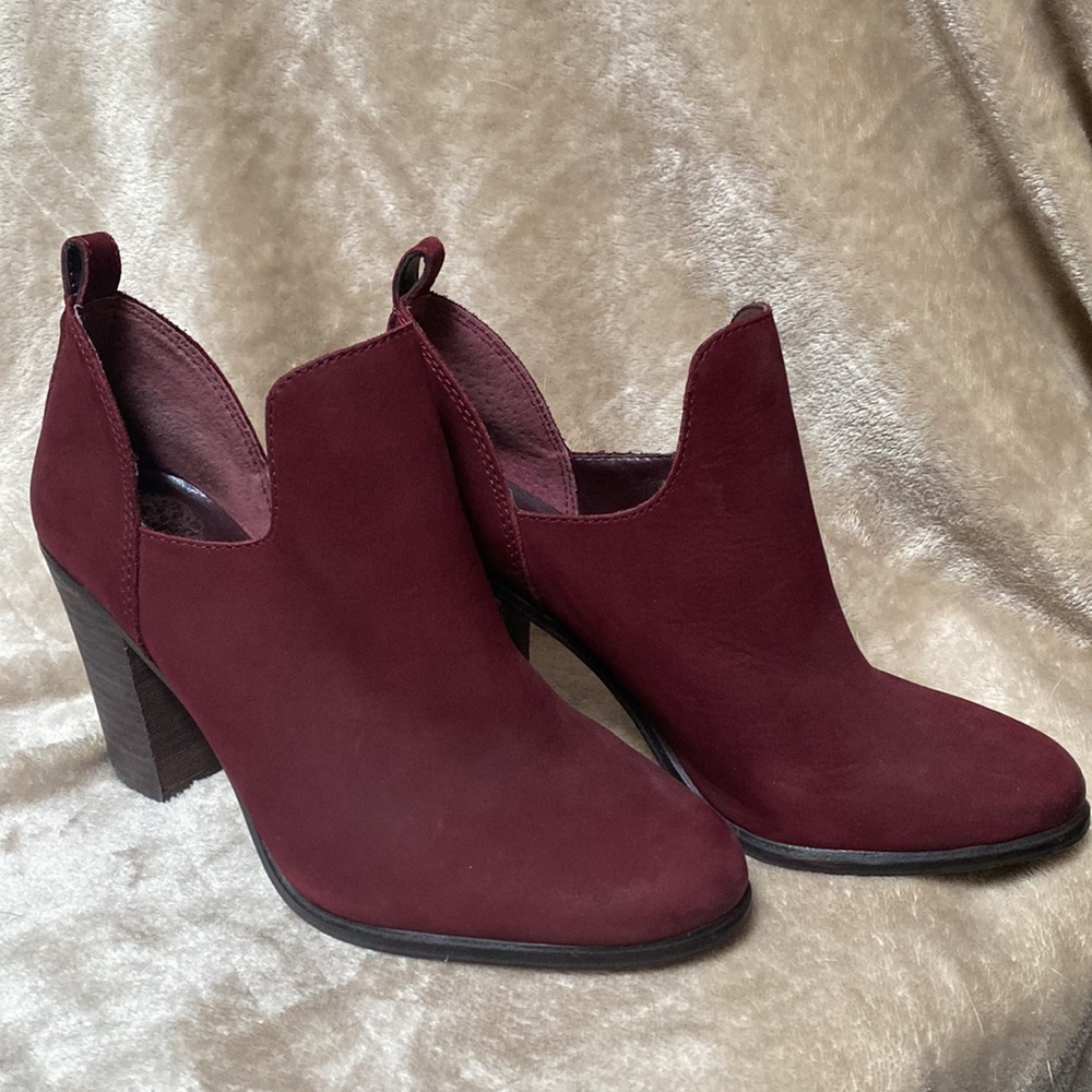 Vince Camuto suede booties. Wine color